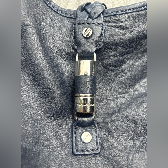 Michael Kors Dark Blue Leather Shoulder Bag EUC - Picture 7 of 9